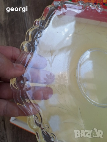 немско плато за торта поднос Walther kristallglass 8/2, снимка 5 - Прибори за хранене, готвене и сервиране - 51765039