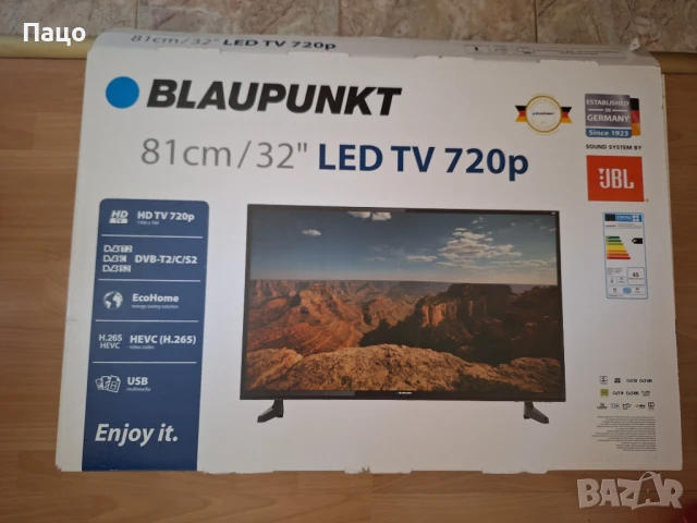 Blaupunkt HD LED TV 32"/1480/Диагонал дисплей 81 cm, снимка 9 - Телевизори - 50914086