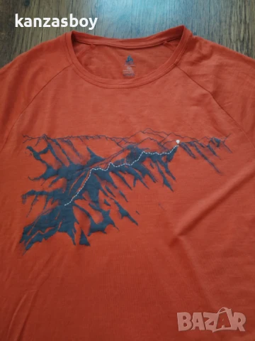 Odlo Men's Bl Top Crew Neck S / S Concord Shirt - мъжка мерино тениска М, снимка 2 - Тениски - 51339906