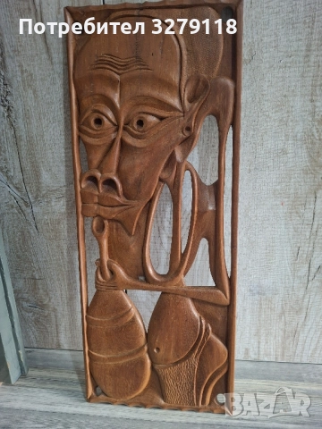 Африканско дървено пано, снимка 4 - Пана - 51892732