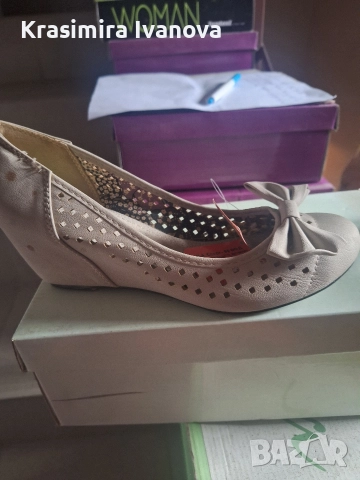 нови обувки на платформа беж , снимка 5 - Дамски ежедневни обувки - 52806463