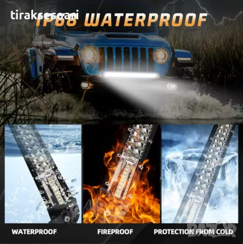 НОВ МОДЕЛ 34 cm 120W 12D ULTRASLIM LED BAR в комплект с окабеляване, снимка 5 - Аксесоари и консумативи - 49680526