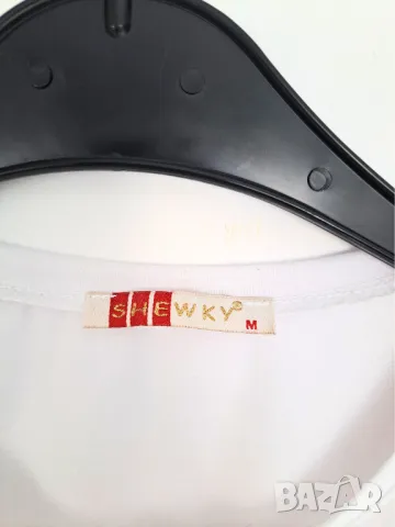 Бяла тениска с щампа, снимка 3 - Тениски - 50051138