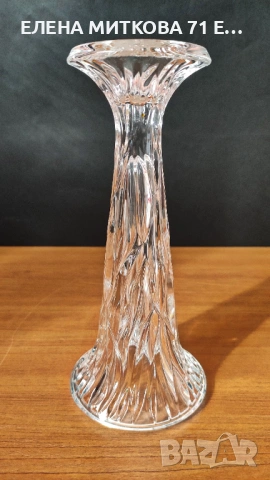 Кристална ваза и свещник 2 в 1, снимка 2 - Вази - 53774117