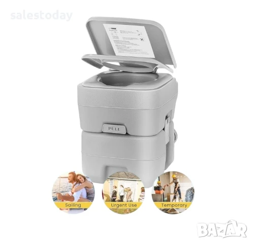 Тоалетна за къмпинг, 20л., преносима химическа тоалетна или портативна тоалетна