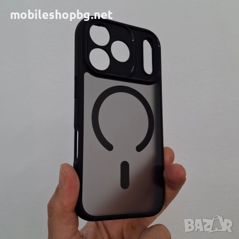 iPhone 17 Pro кейс акрилен и силикон MagSafe матов, снимка 2 - Калъфи, кейсове - 52254237