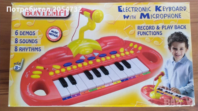 Електронен синтезатор с микрофон - Bontempi, снимка 2 - Музикални играчки - 51745647