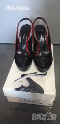 Дамски обувки Gianni, с отворена пета, #36, естествена кожа-лак, снимка 9 - Дамски елегантни обувки - 46281339