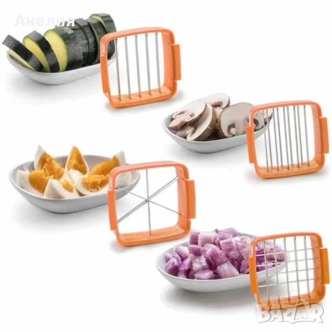 Кухненско, мултифункционално ренде за плодове и зеленчуци 5 в 1 Genius Nicer Dicer, снимка 4 - Аксесоари за кухня - 53651609