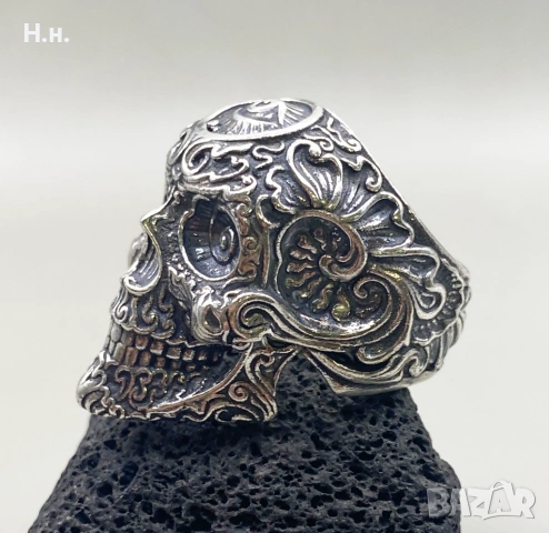 Масивен Сребърен пръстен, снимка 10 - Пръстени - 54117466