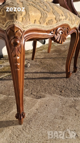 Кресла ретро масив орех №057, снимка 4 - Запалки - 52526473