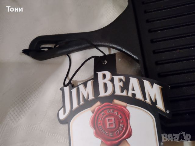 Тиган Jim Beam JB0186 3-Compartment Cast Iron Skillet, снимка 5 - Съдове за готвене - 46770516