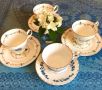 Argyle Английски Костен Порцелан В синьо Сет за чай/кафе Нежни цветя, снимка 2
