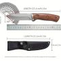 Нож за Лов и Риболов от 420 J2 - неръждаема Стомана с Дървена Дръжка !!!, снимка 4