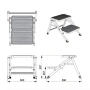 Сгъваема метална стълба с 2 стъпала – стабилна и компактна, снимка 4