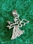 Сребърна висулка Ангел с инкрустирани кристали подходящ аксесоар за ежедневието 52585, снимка 1