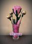 Букет от плюшена роза и бонбони Фереро Роше, аранжиран във ваза, снимка 1
