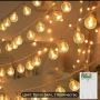LED декоративна гирлянда 10 м, работи с 3 x AA батерии, снимка 2