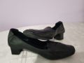 Черни дамски кожени обувки, снимка 1 - Дамски ежедневни обувки - 45278195