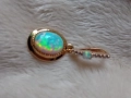 Изящен златен медальон с опал, снимка 2