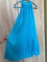 Синя плесирана рокля, снимка 1 - Рокли - 45193432