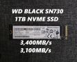1 TB 1024GB SSD NVMe Western Digital SN730 PCIe Gen3 x4 M2 2280 диск лаптоп настолен, снимка 1