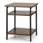 Модерна холна маса с 2 рафта ModernHome, Стил Loft, Метални крака, 40 x 30 x 47 см, Кафява, снимка 4