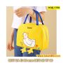 Термо чанта за храна за училище, за детска кухня пате с крачета - жълт цвят - КОД 3769