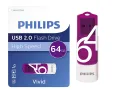 USB Flash памет PHILIPS USB 2.0 64GB VIVID, Лилав, снимка 1