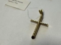 Златна висулка(кръст) 1.14гр., снимка 5