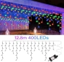 Нови Коледни висулки 400 LED RGB, 8 режима, външни, водоустойчиви светлини, снимка 8