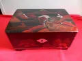 Стара Японска Лакова Кутия , Ракла,Латерна, Рисувана, Седеф, снимка 1