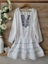 Бяла рокля с бродерии H&M , снимка 3