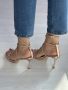 Луксозни стилни дамски сандали с елегантни бляскави елементи, снимка 3