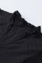 Дамска блуза в черно с къс ръкав и бродерия, снимка 9