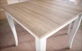 Трапезна маса - дъб сонома + бяло, снимка 4