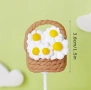 11 броя пластмасови топери пчеличка в каца с мед цветя кошничка декорация торта , снимка 4