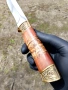 Ловен нож с кожена кания  ръчна изработка , снимка 8