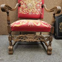 Уникално кресло с дърворезба, снимка 4 - Дивани и мека мебел - 45423939