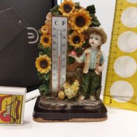 Стара настолна фигурка с термометър , снимка 2 - Други ценни предмети - 45696463