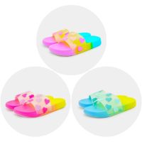 Цветен коктейл: Дамски плажни чехли с ярък и многоцветен стил, снимка 2 - Чехли - 45338851