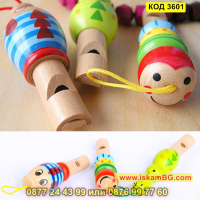 Детска дървена свирка в 3 различни модела - КОД 3601, снимка 7 - Музикални играчки - 45055093