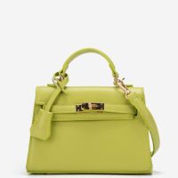Бяла чанта по модел на Хермес Hermes mini Kelly цикламена жълта зелена бежова , снимка 5 - Чанти - 45782626