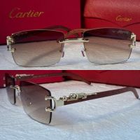 Cartier висок клас слънчеви очила Мъжки Дамски слънчеви с дървени дръжки, снимка 6 - Слънчеви и диоптрични очила - 45584792