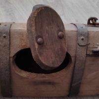 Старо дървено буре с дръжка, бъкел бъчва, снимка 8 - Антикварни и старинни предмети - 45127215