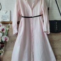 Розова рокля тип риза , снимка 1 - Рокли - 45471268