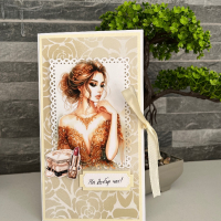 Луксозна картичка за абитуриентка ръчна изработка, снимка 1 - Декорация за дома - 45025896