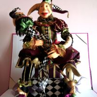 Уникална Стара Кукла-Жокер,Клоун, снимка 4 - Антикварни и старинни предмети - 46098271