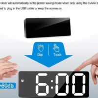 Дигитален настолен часовник с будилник и USB зареждане GH0712L, снимка 5 - Други - 45712644