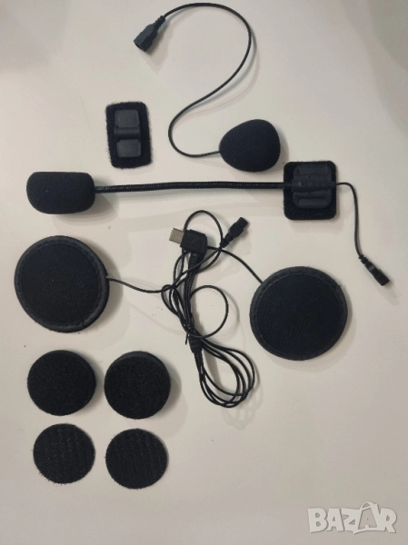 LEXIN интерком, аксесоари за втора каска: високоговорител и микрофон с USB-C конектор за слушалки , снимка 1